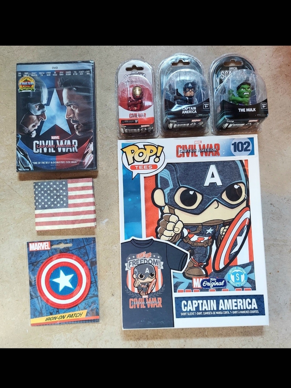 NEW Marvel's Captain America Civil War Ultimate Collectible 7 Items Lot